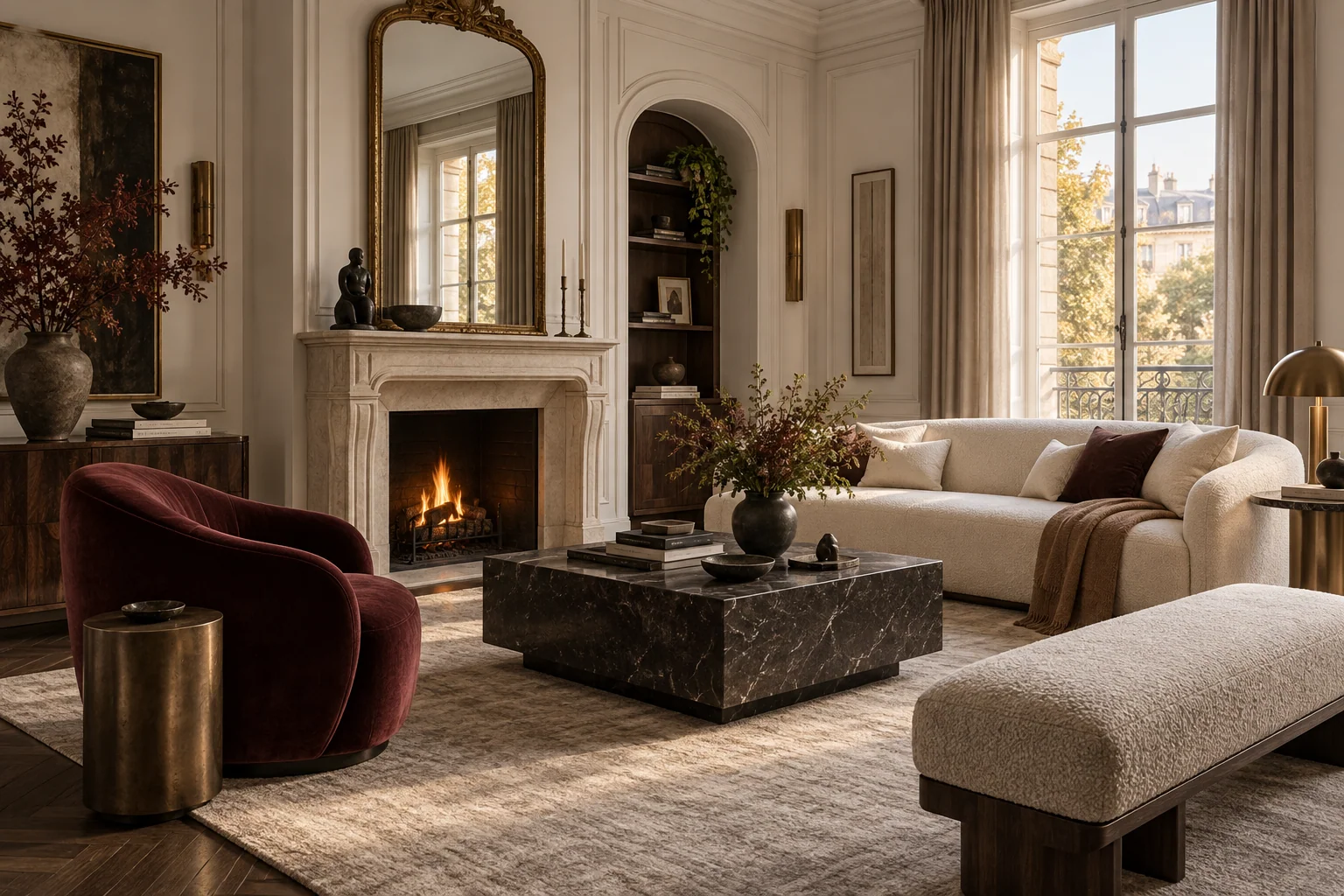 An illustrative interior with considered furniture, textures and natural light